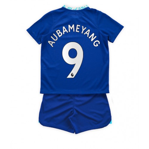 Dres Chelsea Aubameyang #9 Domaci za djecu 2022-23 Kratak Rukav (+ kratke hlače)
